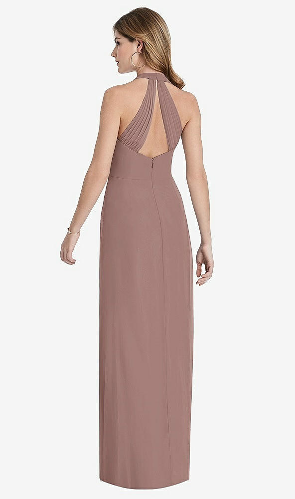 【STYLE: TH029】V-Neck Halter Chiffon Maxi Dress - Taryn【COLOR: Sienna】