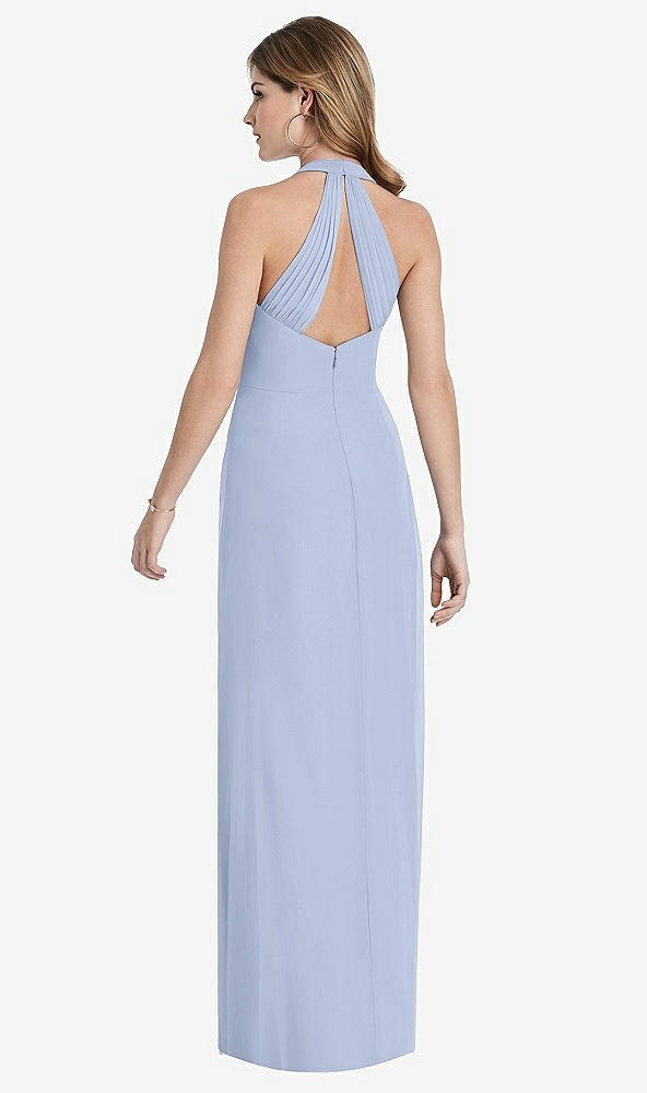 【STYLE: TH029】V-Neck Halter Chiffon Maxi Dress - Taryn【COLOR: Sky Blue】