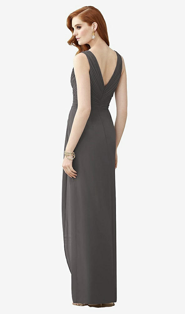 【NEW】【STYLE: TH030】ノースリーブ ドレープ フェイク ラップ マキシ ドレス  -  ダリア【COLOR: Caviar Gray】【SIZE: 00-30W】