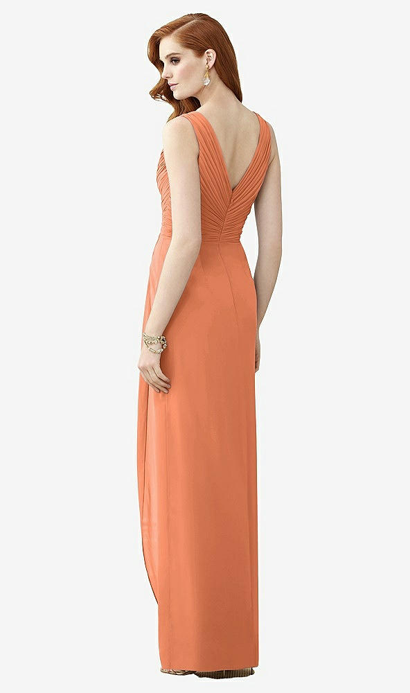 【STYLE: TH030】Sleeveless Draped Faux Wrap Maxi Dress - Dahlia【COLOR: Sweet Melon】