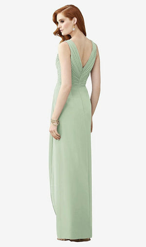 【NEW】【STYLE: TH030】ノースリーブ ドレープ フェイク ラップ マキシ ドレス  -  ダリア【COLOR: Celadon】【SIZE: 00-30W】