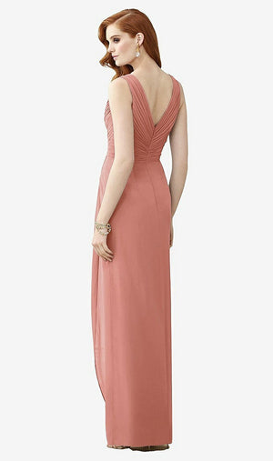 【STYLE: TH030】Sleeveless Draped Faux Wrap Maxi Dress - Dahlia【COLOR: Desert Rose】