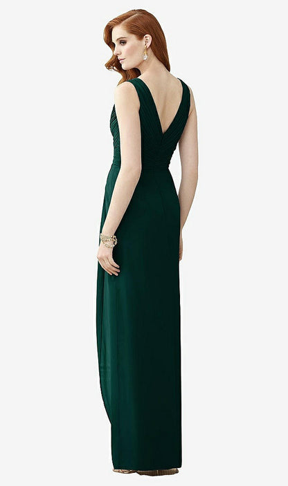【STYLE: TH030】Sleeveless Draped Faux Wrap Maxi Dress - Dahlia【COLOR: Evergreen】