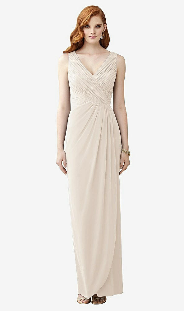 【STYLE: TH030】Sleeveless Draped Faux Wrap Maxi Dress - Dahlia【COLOR: Oat】