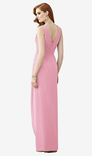【STYLE: TH030】Sleeveless Draped Faux Wrap Maxi Dress - Dahlia【COLOR: Peony Pink】