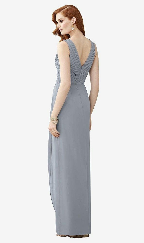 【NEW】【STYLE: TH030】ノースリーブ ドレープ フェイク ラップ マキシ ドレス  -  ダリア【COLOR: Platinum】【SIZE: 00-30W】