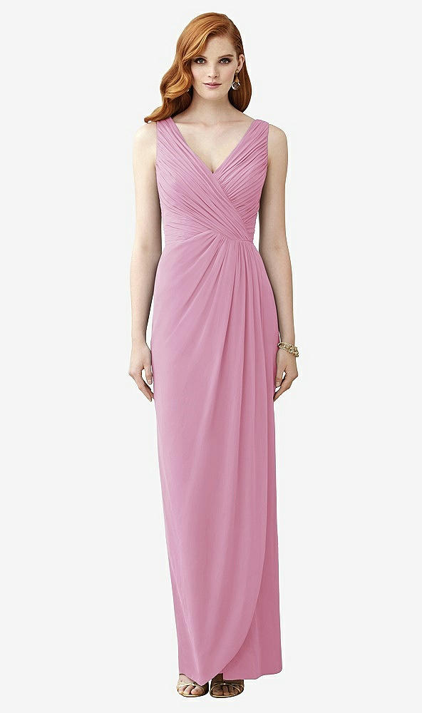 【STYLE: TH030】Sleeveless Draped Faux Wrap Maxi Dress - Dahlia【COLOR: Powder Pink】