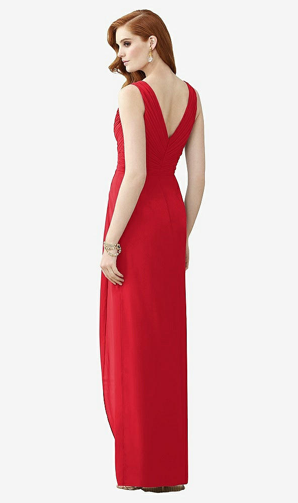【STYLE: TH030】Sleeveless Draped Faux Wrap Maxi Dress - Dahlia【COLOR: Parisian Red】