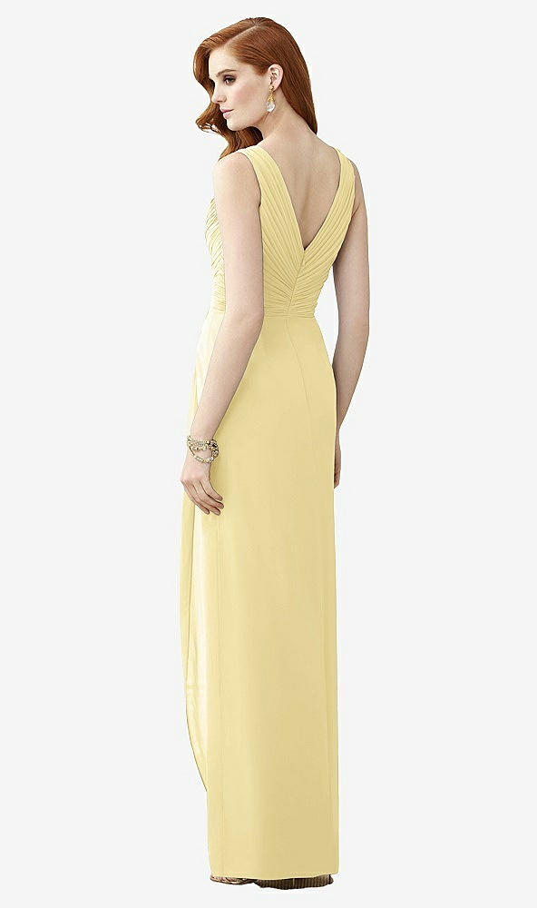 【NEW】【STYLE: TH030】ノースリーブ ドレープ フェイク ラップ マキシ ドレス  -  ダリア【COLOR: Pale Yellow】【SIZE: 00-30W】