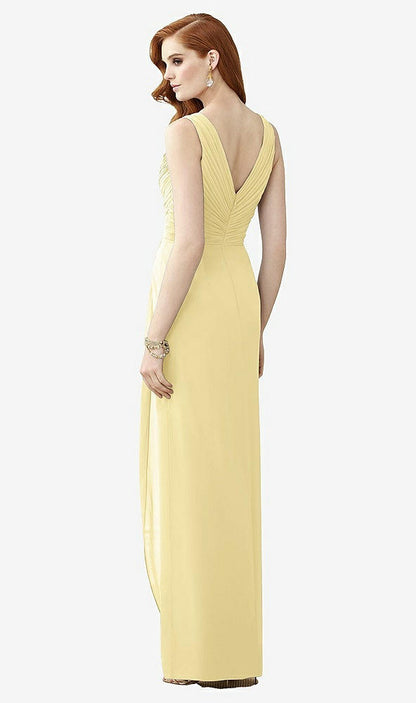 【NEW】【STYLE: TH030】ノースリーブ ドレープ フェイク ラップ マキシ ドレス  -  ダリア【COLOR: Pale Yellow】【SIZE: 00-30W】
