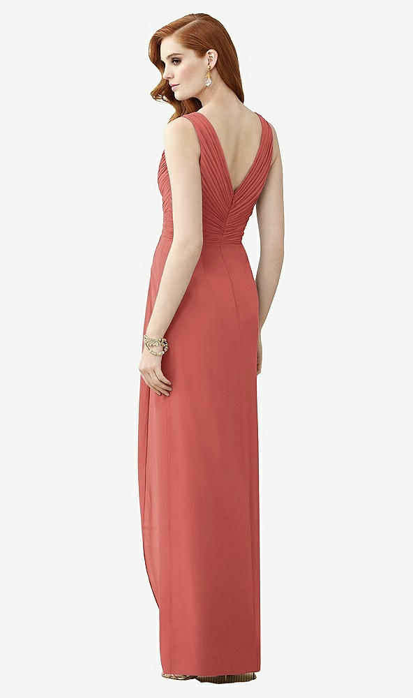 【STYLE: TH030】Sleeveless Draped Faux Wrap Maxi Dress - Dahlia【COLOR: Coral Pink】