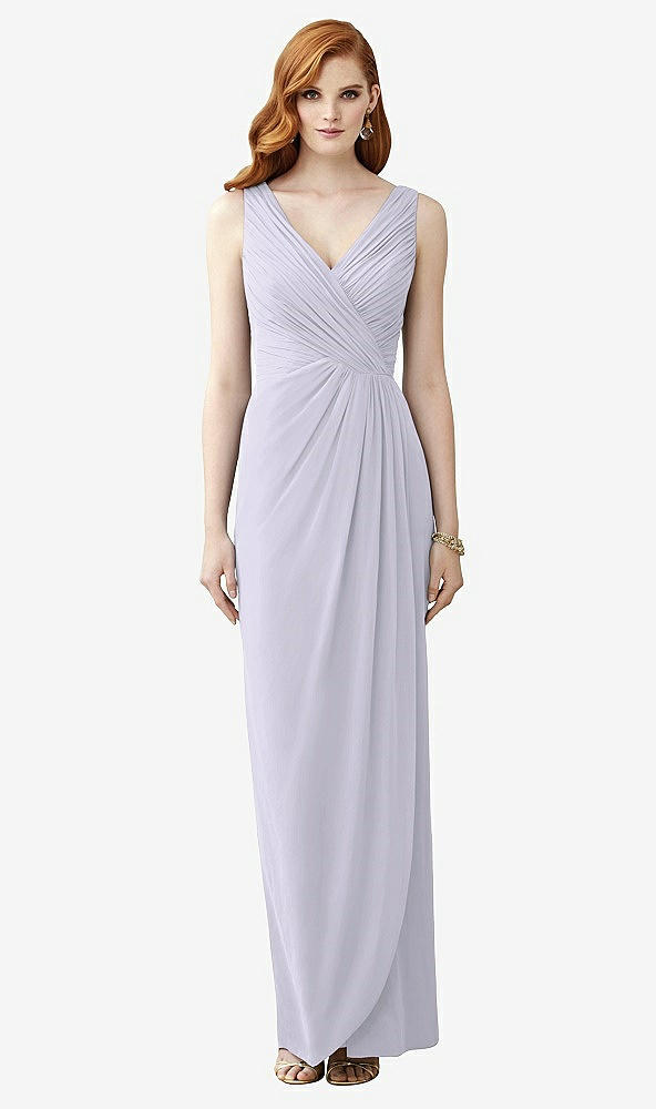 【NEW】【STYLE: TH030】ノースリーブ ドレープ フェイク ラップ マキシ ドレス  -  ダリア【COLOR: Silver Dove】【SIZE: 00-30W】