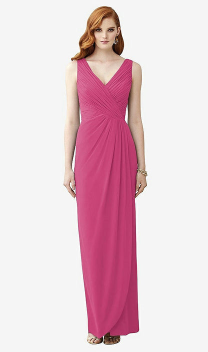 【NEW】【STYLE: TH030】ノースリーブ ドレープ フェイク ラップ マキシ ドレス  -  ダリア【COLOR: Tea Rose】【SIZE: 00-30W】