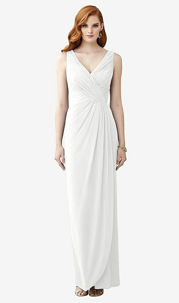【STYLE: TH030】Sleeveless Draped Faux Wrap Maxi Dress - Dahlia【COLOR: White】