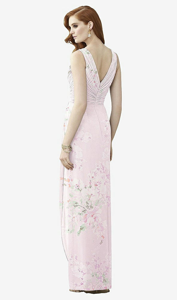 【STYLE: TH030】Sleeveless Draped Faux Wrap Maxi Dress - Dahlia【COLOR: Watercolor Print】