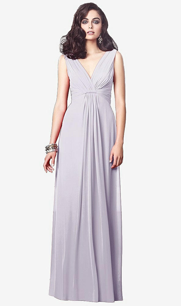 【STYLE: TH031】Draped V-Neck Shirred Chiffon Maxi Dress【COLOR: Moondance】
