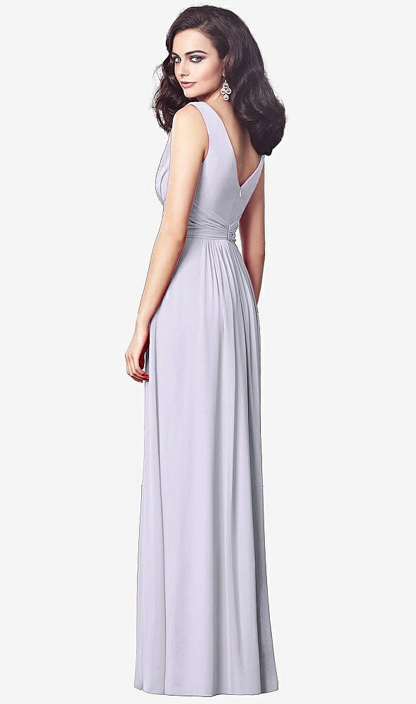 【NEW】【STYLE: TH031】ドレープ Vネック シアレッド シフォン マキシ ドレス【COLOR: Silver Dove】【SIZE: 00-30W】