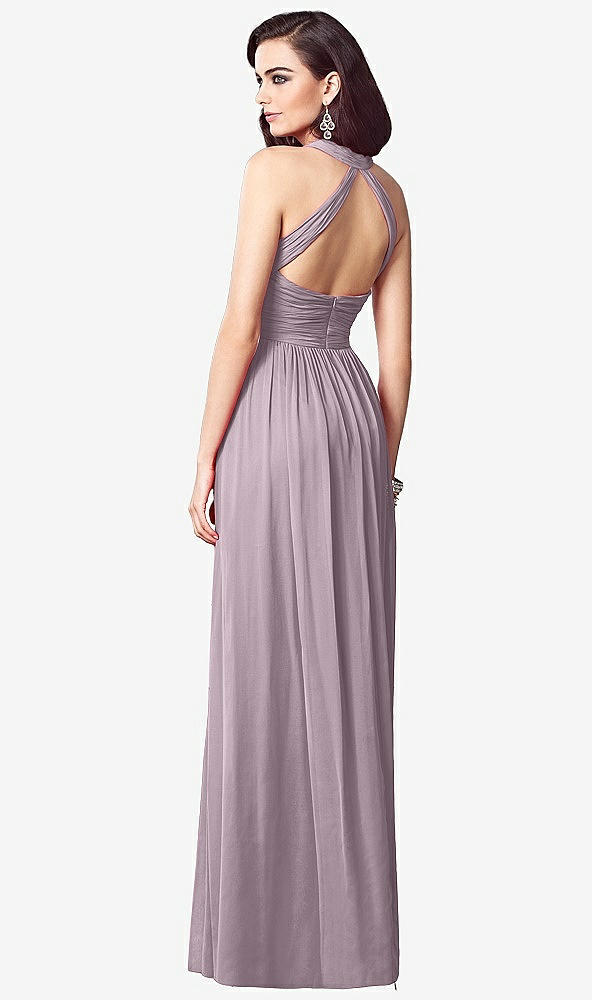 【STYLE: TH032】Ruched Halter Open-Back Maxi Dress - Jada【COLOR: Lilac Dusk】