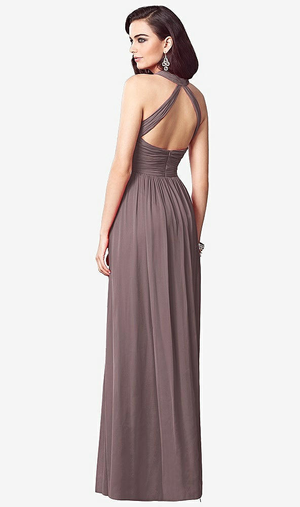 【STYLE: TH032】Ruched Halter Open-Back Maxi Dress - Jada【COLOR: French Truffle】