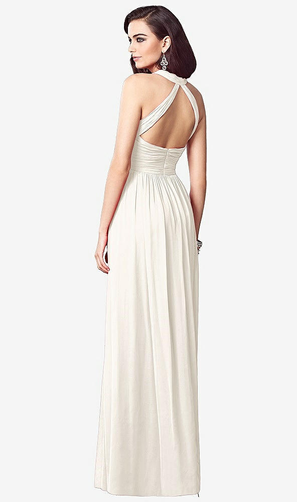 【STYLE: TH032】Ruched Halter Open-Back Maxi Dress - Jada【COLOR: Ivory】