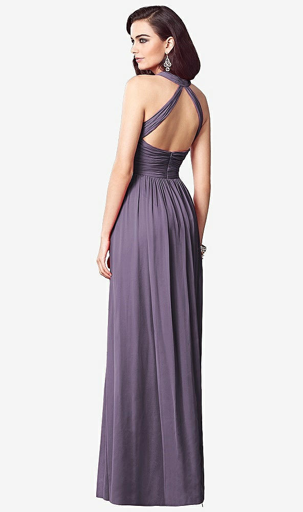 【STYLE: TH032】Ruched Halter Open-Back Maxi Dress - Jada【COLOR: Lavender】