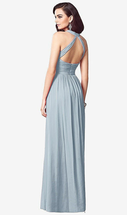 【STYLE: TH032】Ruched Halter Open-Back Maxi Dress - Jada【COLOR: Mist】