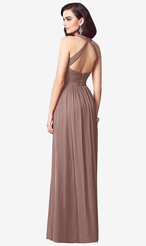 【STYLE: TH032】Ruched Halter Open-Back Maxi Dress - Jada【COLOR: Sienna】