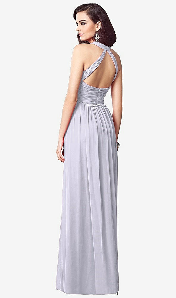 【STYLE: TH032】Ruched Halter Open-Back Maxi Dress - Jada【COLOR: Silver Dove】