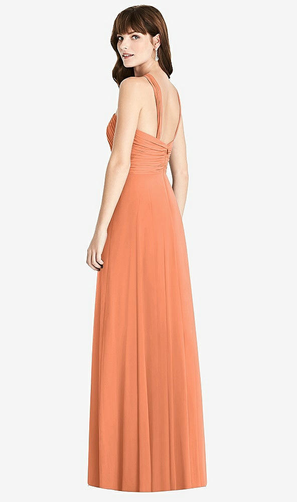 【STYLE: TH033】Twist Halter Chiffon Maxi Dress - James【COLOR: Sweet Melon】