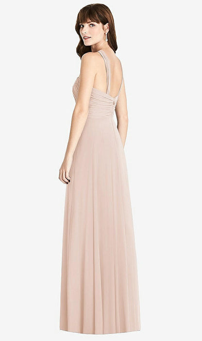 【STYLE: TH033】Twist Halter Chiffon Maxi Dress - James【COLOR: Cameo】