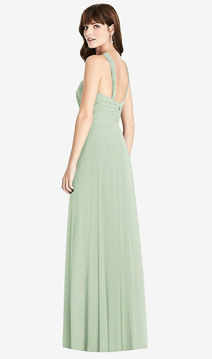 【STYLE: TH033】Twist Halter Chiffon Maxi Dress - James【COLOR: Celadon】