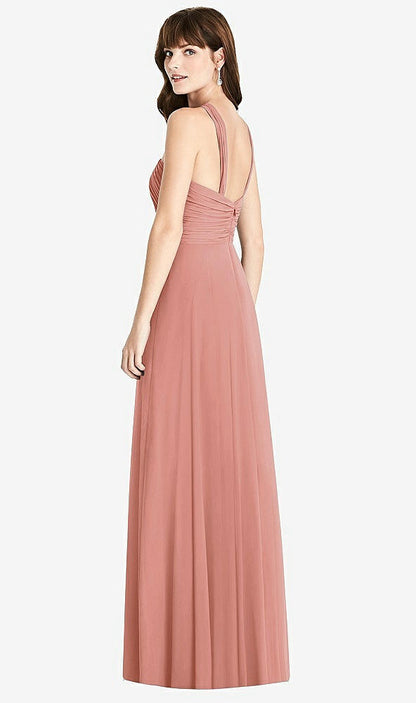 【STYLE: TH033】Twist Halter Chiffon Maxi Dress - James【COLOR: Desert Rose】