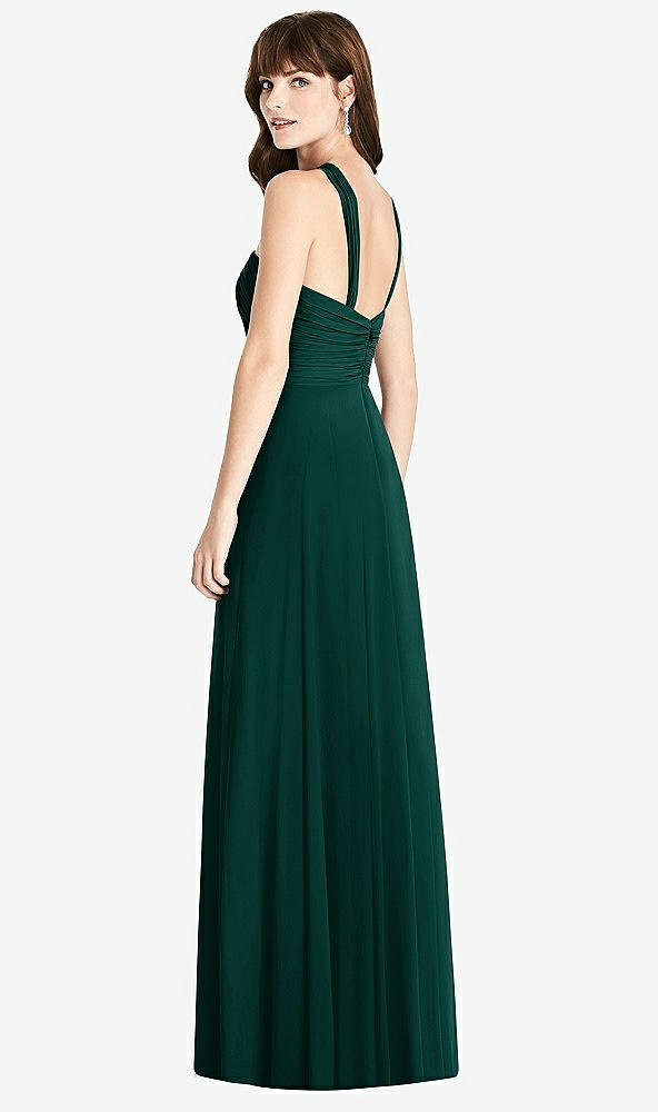 【STYLE: TH033】Twist Halter Chiffon Maxi Dress - James【COLOR: Evergreen】
