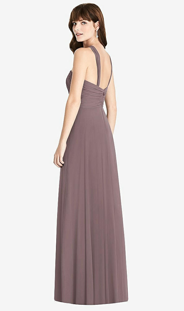 【STYLE: TH033】Twist Halter Chiffon Maxi Dress - James【COLOR: French Truffle】