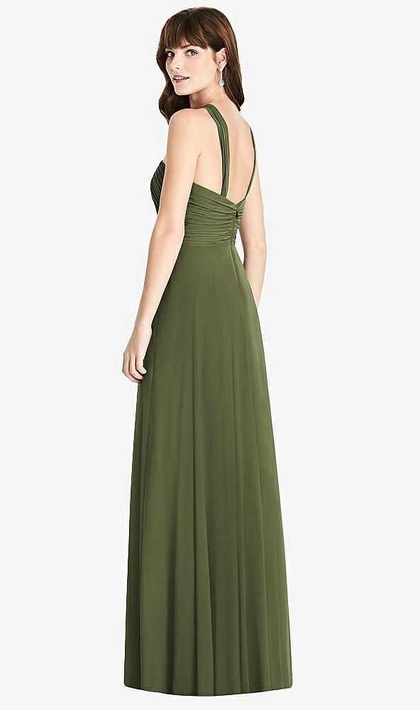 【STYLE: TH033】Twist Halter Chiffon Maxi Dress - James【COLOR: Olive Green】
