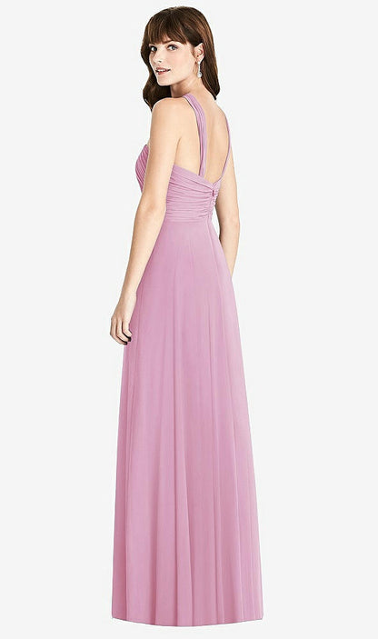 【STYLE: TH033】Twist Halter Chiffon Maxi Dress - James【COLOR: Powder Pink】