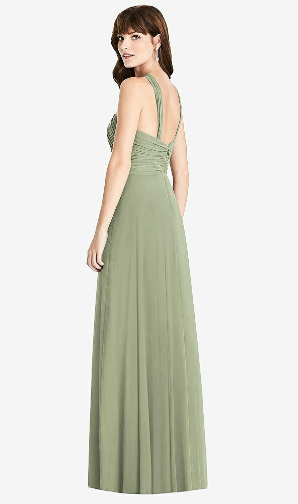 【STYLE: TH033】Twist Halter Chiffon Maxi Dress - James【COLOR: Sage】