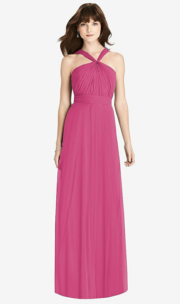 【STYLE: TH033】Twist Halter Chiffon Maxi Dress - James【COLOR: Tea Rose】