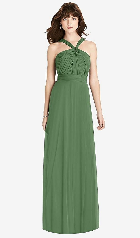 【STYLE: TH033】Twist Halter Chiffon Maxi Dress - James【COLOR: Vineyard Green】