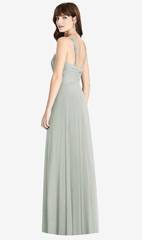【STYLE: TH033】Twist Halter Chiffon Maxi Dress - James【COLOR: Willow Green】