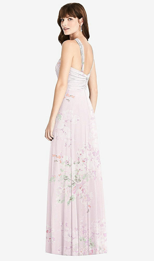 【STYLE: TH033】Twist Halter Chiffon Maxi Dress - James【COLOR: Watercolor Print】