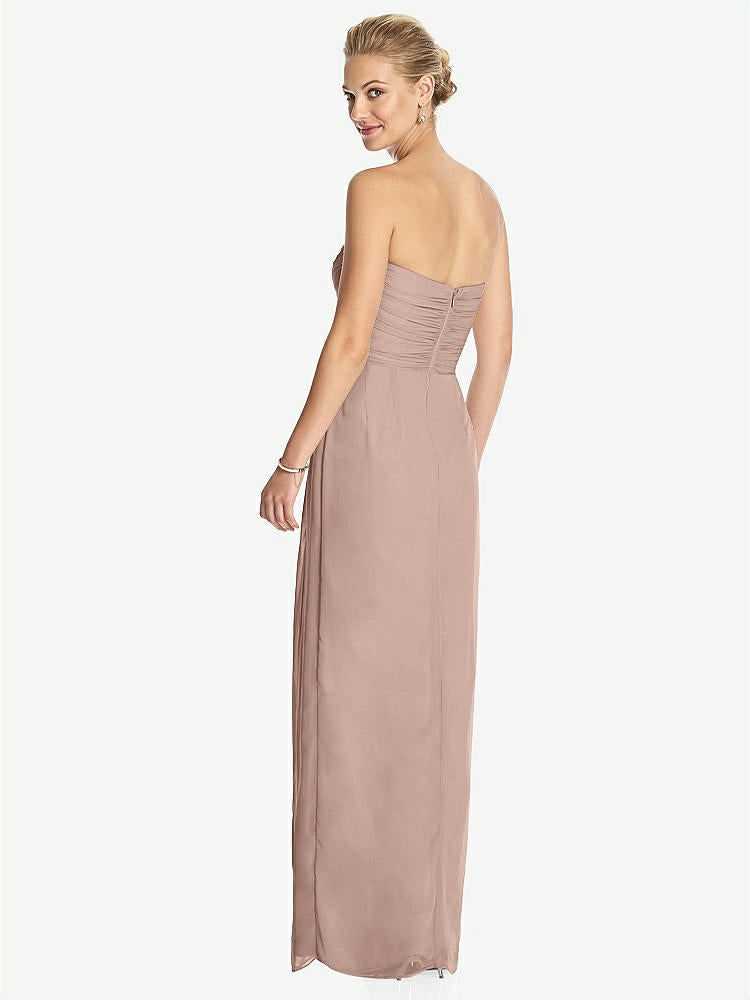 【STYLE: TH034】Strapless Draped Chiffon Maxi Dress - Lila【COLOR: Bliss】