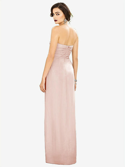 【STYLE: TH034】Strapless Draped Chiffon Maxi Dress - Lila【COLOR: Blush】