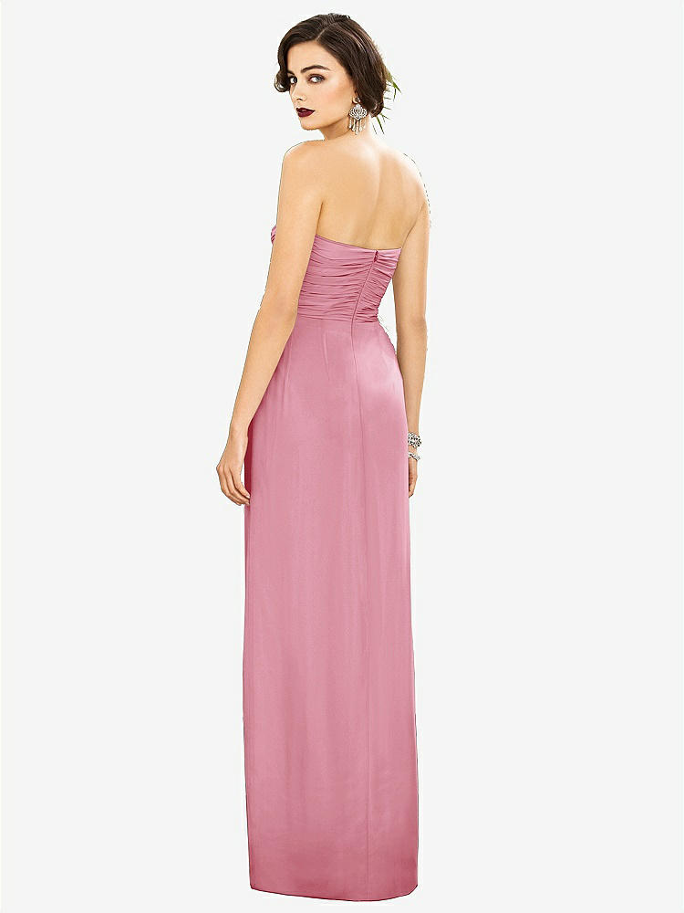 【STYLE: TH034】Strapless Draped Chiffon Maxi Dress - Lila【COLOR: Peony Pink】