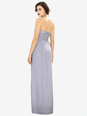 【STYLE: TH034】Strapless Draped Chiffon Maxi Dress - Lila【COLOR: Silver Dove】