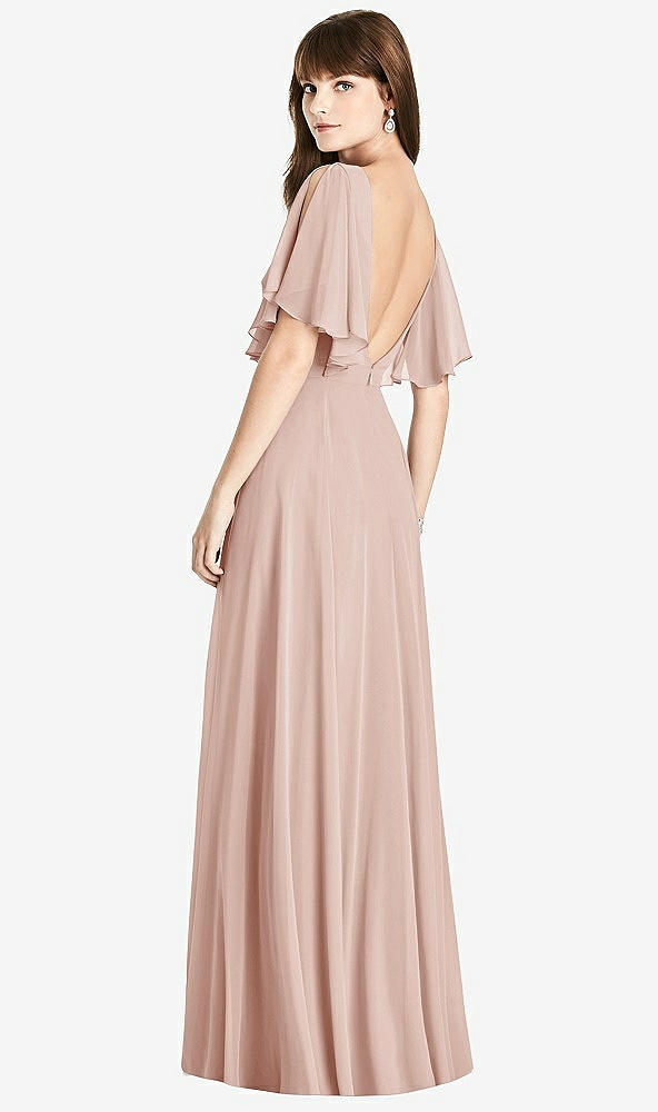 【STYLE: TH038】Split Sleeve Backless Maxi Dress - Lila【COLOR: Toasted Sugar】