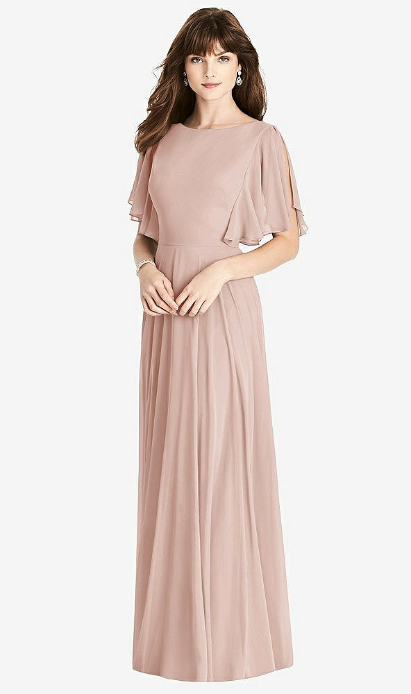 【STYLE: TH038】Split Sleeve Backless Maxi Dress - Lila【COLOR: Toasted Sugar】