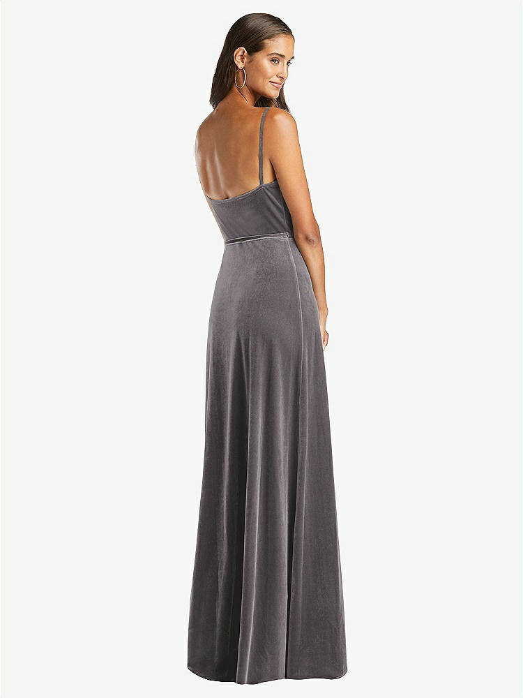 【NEW】【STYLE: 1536】ベルベット ラップ マキシ ドレス ポケット付き【COLOR: Caviar Gray】【SIZE: XS-3X】