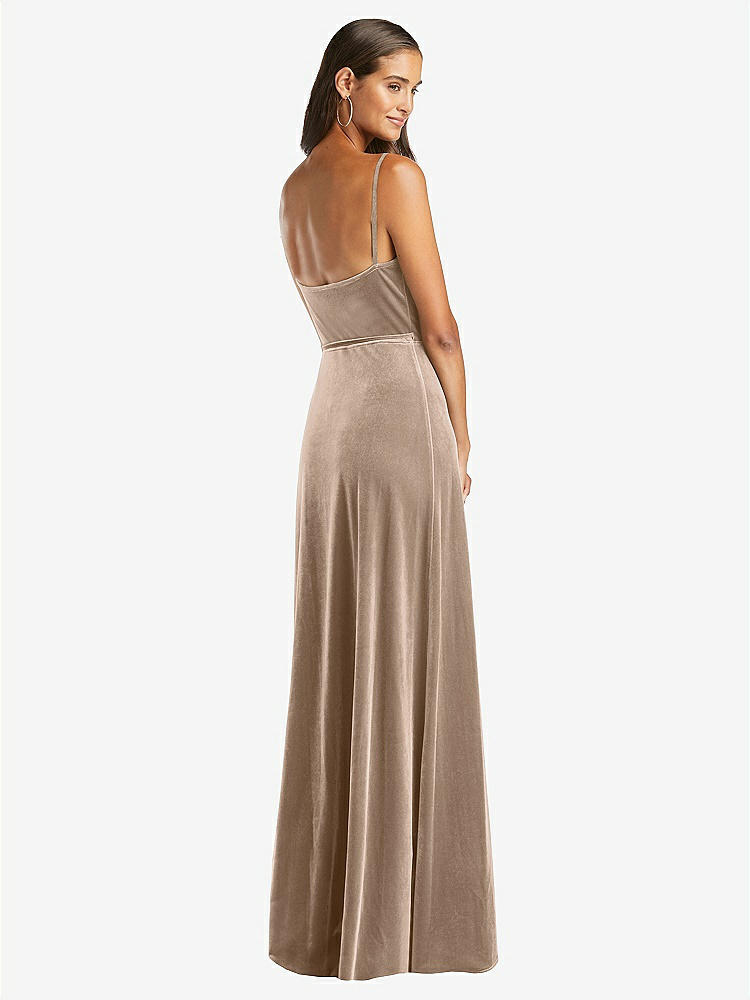 【STYLE: 1536】Velvet Wrap Maxi Dress with Pockets【COLOR: Topaz】