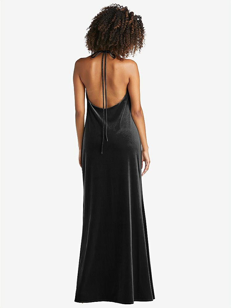 【STYLE: LB019】Cowl-Neck Convertible Velvet Maxi Slip Dress - Sloan【COLOR: Black】